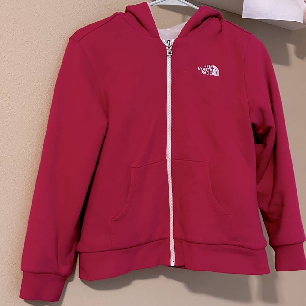 3/$20 ✨ Girls Reversible Hot Pink North Face Sweatshirt